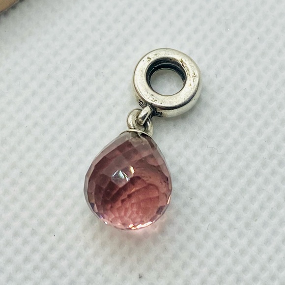 EUC Pandora 791602CPE Sterling Silver Purple Fascinating Beauty Dangle Charm - Picture 3 of 9